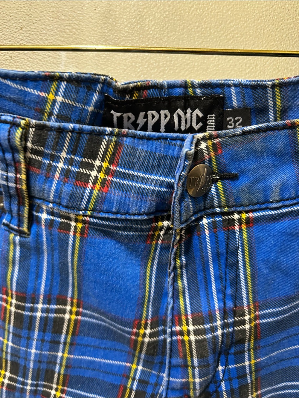 Vintage Trippnyc blue tartan pants